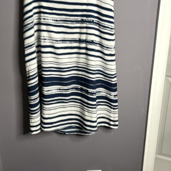 Cabi Blue and White Striped Spaghetti Strap Dress With Bow and Pockets Size S - Picture 5 of 11